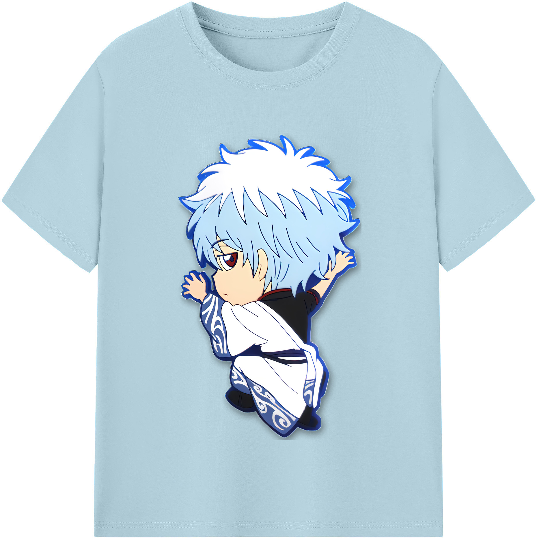 （画像用） ぎんたま 坂田銀時（さかたぎんとき） 神楽 志村新八（しむら しんぱち） GINTAMA Sakata Gintoki Kagura Shimura Shinpachi 綿100％半袖Tシャツ（フロントプリント）